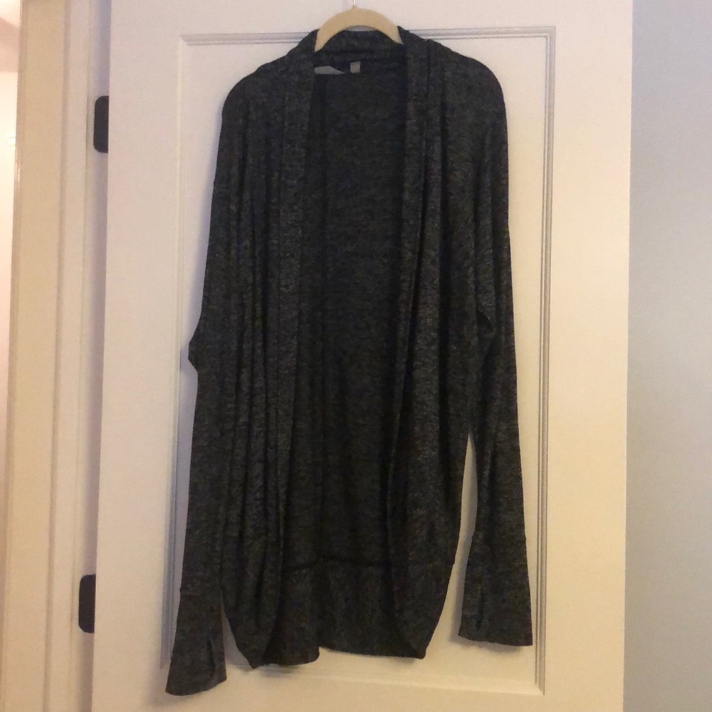 Athleta Black long cardigan xs